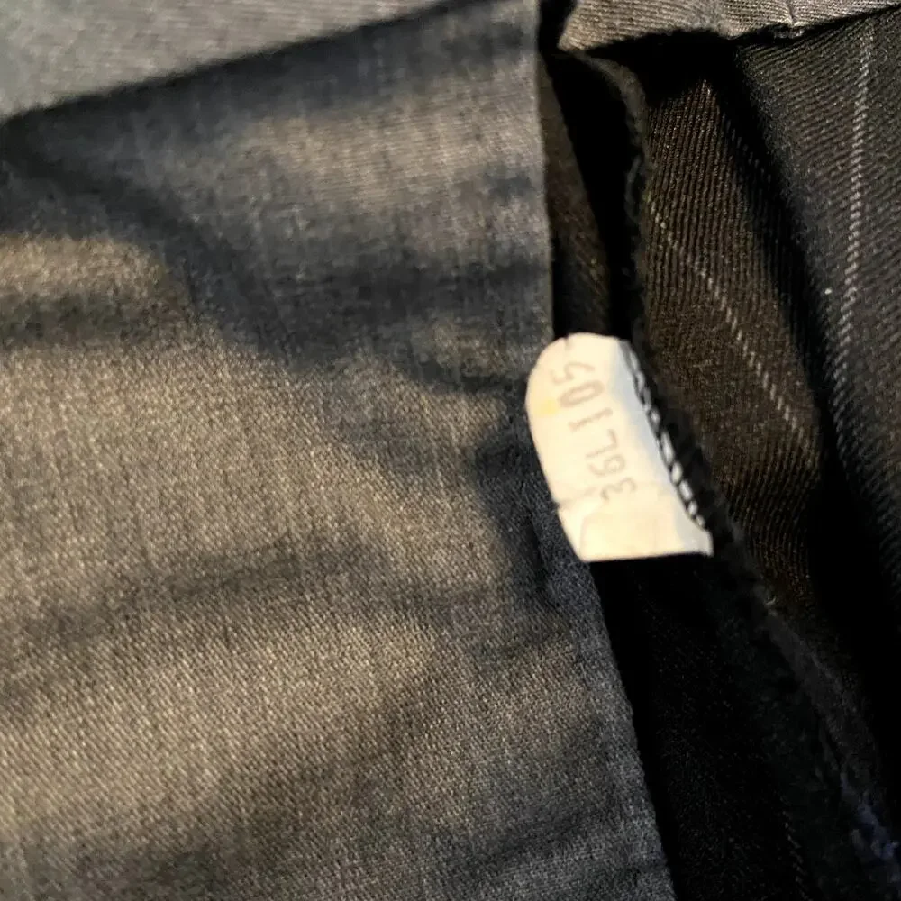 Hickey Freeman Loro Piana Tasmanian Super 150s Suit Pinstripe Worsted Wool 42L